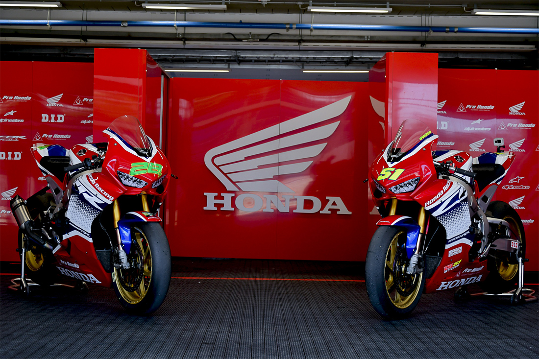 Motos da equipe Honda Racing de Motovelocidade