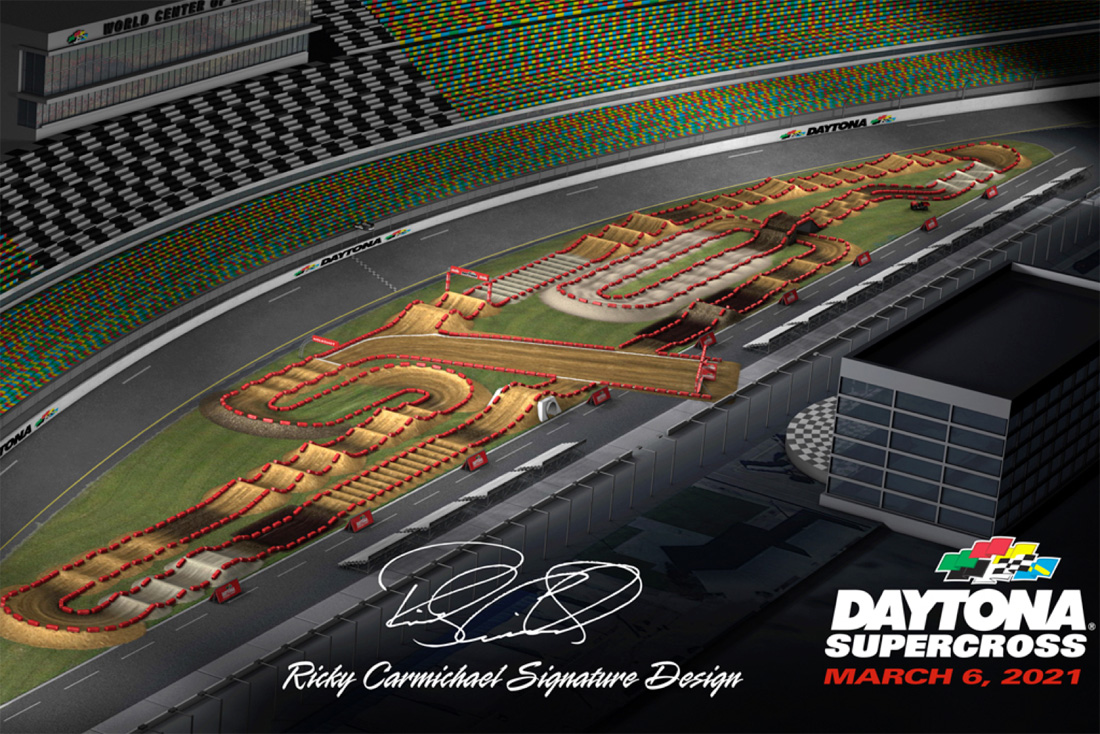 Pista do Daytona Supercross 2021, desenhada por Ricky Carmichael